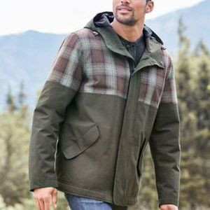 PENDLETON CARVER HOODED COAT Plaid Wool Hooded